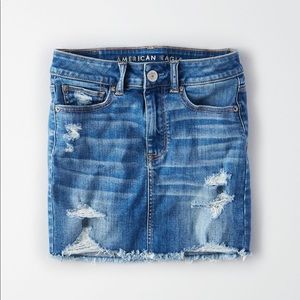 American Eagle Distressed Denim Skirt